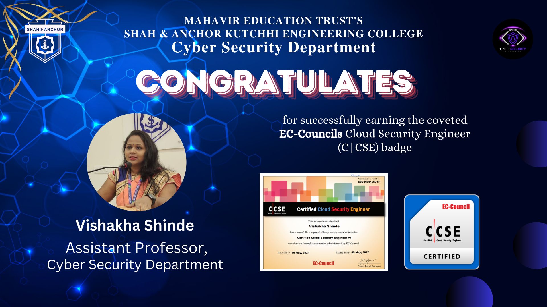 Vishakha Shinde EC-Council Certification